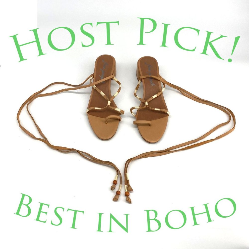NWT Free People lace up sandals